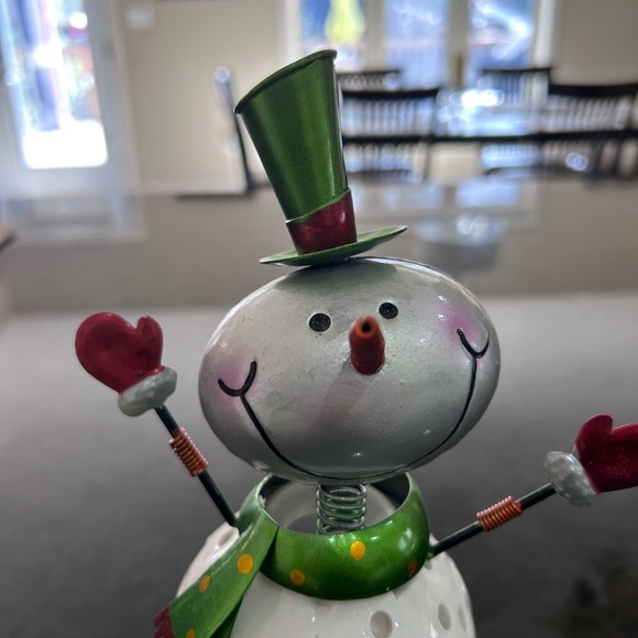 Snowman candle holder - Picture 3 of 8